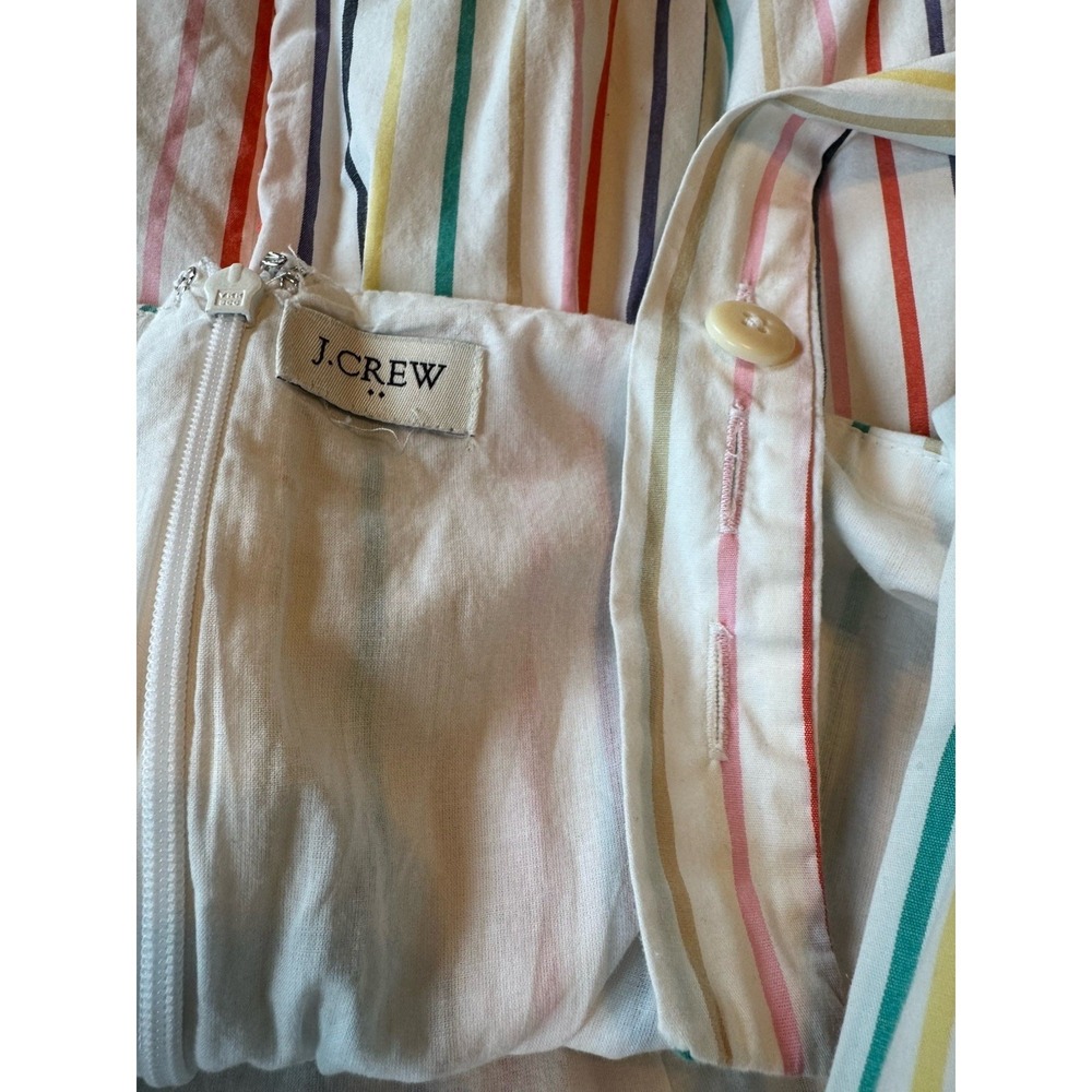 J Crew Candy Striped Full Length Fit & Flare Sundress With Pockets S/M - Picture 5 of 12